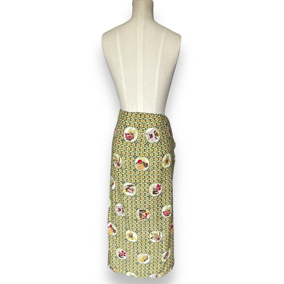 40s Paradise Sportswear Floral Nymph Fairy Wrap Skirt Cotton Hawaiian Tiki Print - Picture 5 of 7